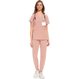 COZYFIT Scrubs Set for Women Top & Pants W/ 8 Pockets Size Medium FACTORY SEALED