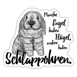 Spreadshirt Floppy Ears Rabbit Aries Sticker, 10 x 10 cm, Matt White