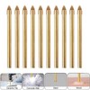 10x Titanium Ceramic Tile Glass Drill Bit Tungsten Carbide Cross