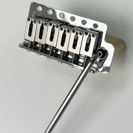 OVSAL 10.5mm Electric Guitar Bridge Gold 6 Point tremolo bridge Stainless Steel Saddles Plate Brass Block Electric Guitar Bridge 6 String Start Stratocaster