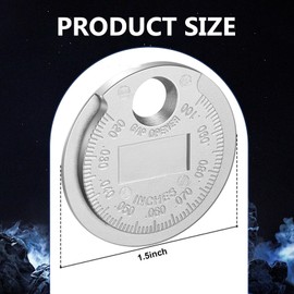 Ferianl Spark Plug Gap Tool, Zinc Alloy Spark Plug Measuring Tool, Gapper Gauge Measuring Tools, Scaled from 0.020" to 0.100", Universal Car Accessories