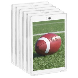 QWORK Pack of 6 35pt Magnetic Photocard Holder Toploaders Card Sleeves Trading Card Sleeves for PTCG YGO Magic Cards (Standard Size)