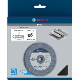 Bosch 1 x Pro Grinding Longlife Discs for Double Grinding Machine and 20 mm Bore (for Steel, Diameter mm, Professional Accessories Grinder)