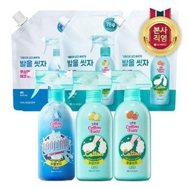Onthebody [온더바디] 발을씻자 풋샴푸 510ml+500ml 2개(3종 택1) [레몬] [On The Body] Let's Wash Feet Foot Shampoo 510ml+500ml 2 Pieces (Choose 1 of 3 Types) [Lemon]