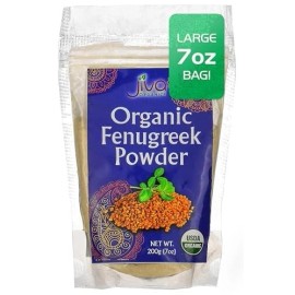 Jiva Organics Organic Fenugreek Powder 7oz Bag - Gluten Free, Non-GMO, Methi Pow