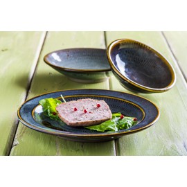 Yamashita Kogei 45025700 Small Bowl, Sea Mine Glaze, φ4.9 x H1.8 inches (12.5 x 4.5 cm), Koishiwara Ware Flat