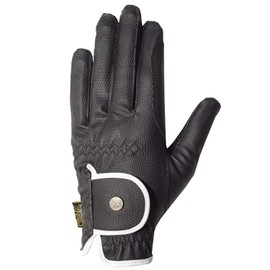 AK Synthetic Grip Horse Riding Gloves All Season Unisex Equestrian Gloves (Black/White, S)