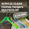 Kostaverite 5 Pack Acrylic Multicolored Clothes Hangers with Durable 360