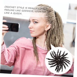 Healvian 4pcs Boho Braids Extensions Spring Curly Synthetic Hair Extensions for Women