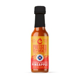 CHELSEA FIRE Wicked Hot Pineapple Hot Sauce – Sweet and Spicy Tropical Heat, Gourmet Hot Sauce with Fresh Pineapple Flavor – Perfect for Grilling, Marinades, and Dipping – 5 FL OZ Bottle