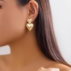 Gold Heart Earrings for Women Girls Heart Drop Earrings Double