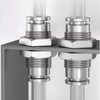 Jienk 2Pcs 304 Stainless Steel Bulkhead Union 3/8" x 3/8"