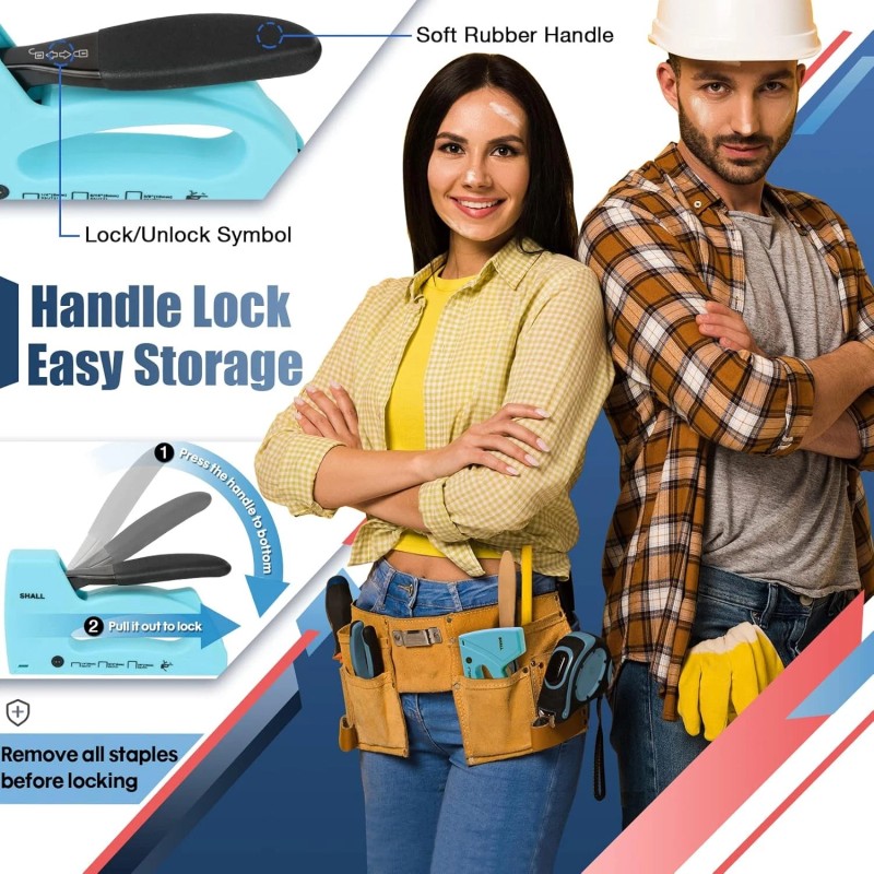 SHALL Light Duty Staple Gun Kit – JT21 Staples (¼,