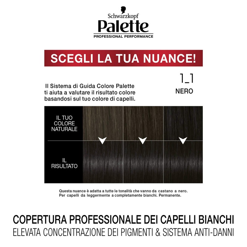 Colorazione Professional Performance 1_1 Palette Black