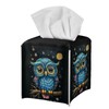 Hzeswody Owl Tissue Box Holder, Rectangular, Modern, Polyurethane (PU), Owl