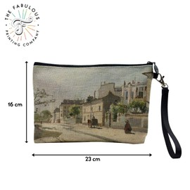 Canvas Bag - Collection Plus Beautiful Painting Classic Modern Romantic Van Gogh De Vinci Rembrandt Klimt - Linen Look Cosmetic Bag - Toiletry Bag - Purse, Building, Cosmetic bag
