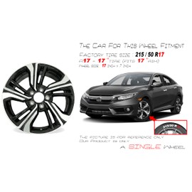 17" NEW Single 17X7 Machined Black Wheel for Honda Civic 2016-2021 OEM Design Replacement Rim