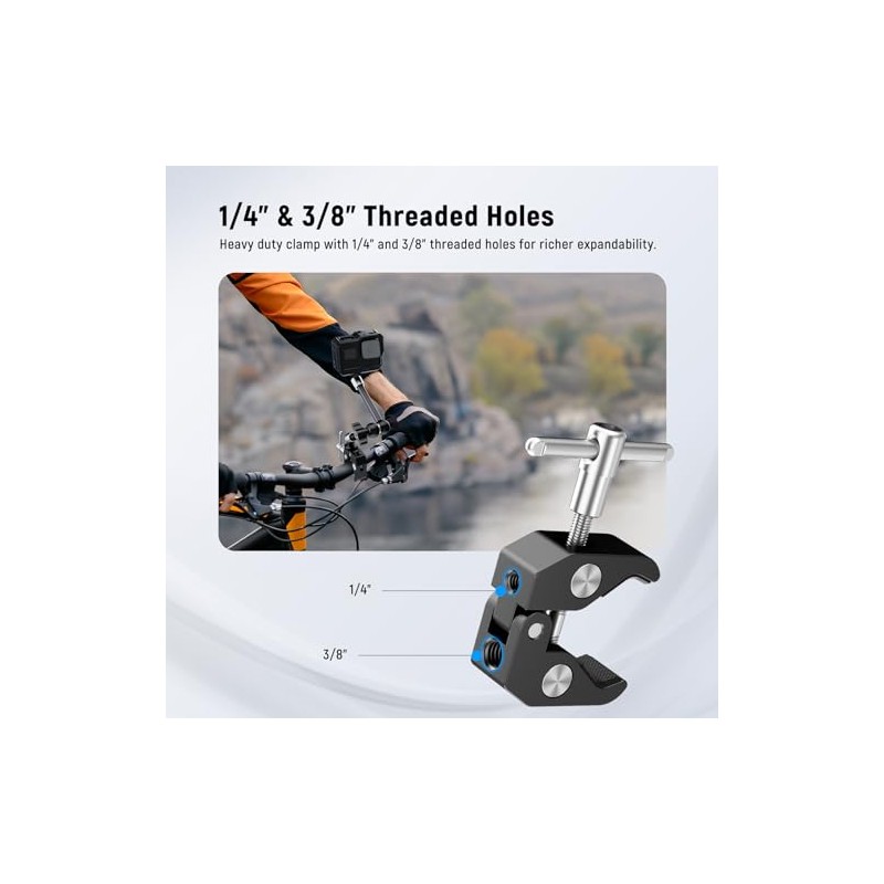 NEEWER NEEWER 9.8"/25cm Adjustable Magic Arm with Super Clamp, 1/4"