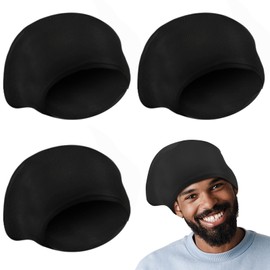 Eurzom 4 Piezas Unisex para rastas, rastas, Accesorios para rastas, Pelo Corto, Envoltura para la Cabeza, Gorro para Dormir, Color Negro, Negro, Small-Large