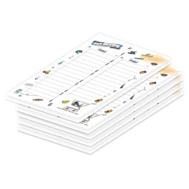 PRICARO Comic Magnetic Shopping List A6 25 Sheets x 5