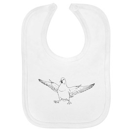'Pigeon with Attitude' Soft Cotton Baby Bib (BI00059142)
