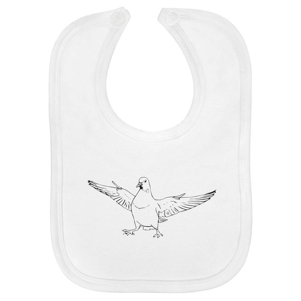 'Pigeon with Attitude' Soft Cotton Baby Bib (BI00059142)