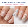 Cosblisvia 6 Sheets 5D Floral nail stickers For Beginners Brides