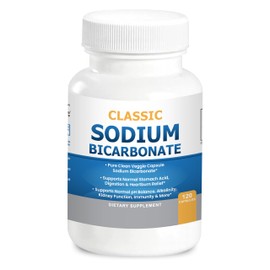 Classic Sodium Bicarbonate 650mg Natural Organic Use Sodium Bicarbonate Powder Pills Sodium Bicarbonate Tablets (caps) Stomach Acid Alkalinity 120caps