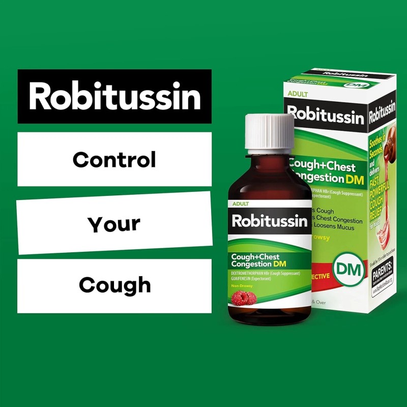 Robitussin Cough and Chest Congestion DM, Suppressant 8 Fl Oz