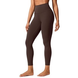 CRZ YOGA Womens Butterlift High Waisted Workout Leggings 25" - Pilates Gym Athletic Yoga Pants Buttery Soft Hot Fudge Brown X-Large