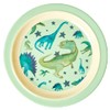 Melamine Children's Plate – Green – Dinosaur Print