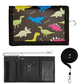 SYSYSYYASNL Children's Boys Neck Pouch with Chain Clip Zip Foldable Triple, Purse Children with Lanyard for Teenagers Boys, d, 1, American