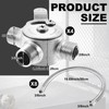 Yaocom 4 Pcs 3/8" Manual Mixing Valve Hot Cold Water