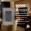 iGoto INOX1001 Contacto Dúplex, Acero Inoxidable, Color Plata