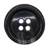 6 Pcs (40L) 25mm Round Plastic Horn Buttons with 4