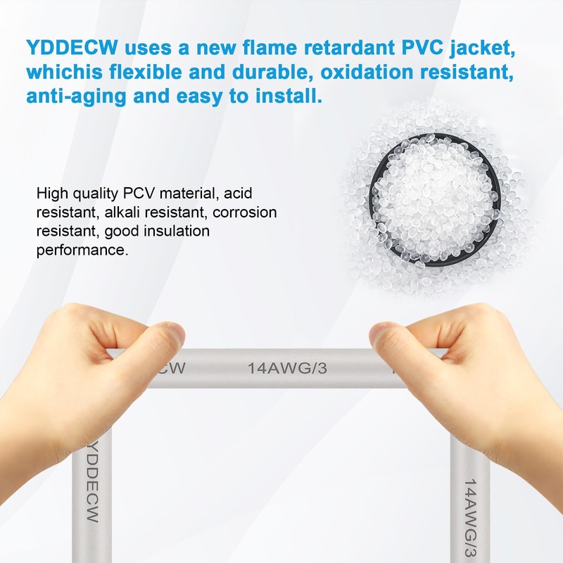 YDDECW 14/3 NM-B Wire with Ground - 75FT Non-Metallic Sheathed