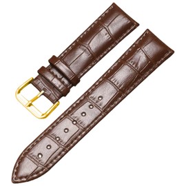 Aoeiwv Genuine Leather Watch Bands Quick Release Soft Calfskin Alligator Embossed Leather Strap Business Casual Universal Replacement Band 12/13/14/15/16/17/18/19/20/21/22/23/24mm for Men Women