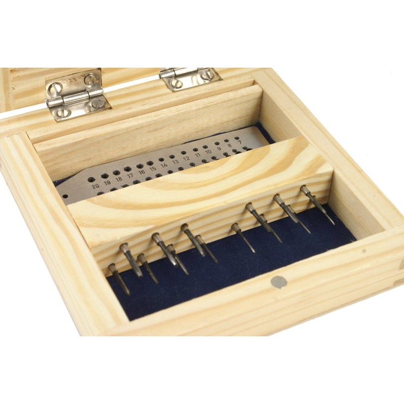 Tap and Die Set 15 pcs. In a Wooden Box