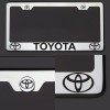 KA Chrome T304 SS License Plate Frame Tag Toyota Black