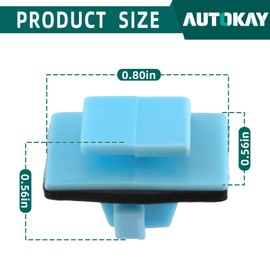 AUTOKAY 30Pcs 87756-1F000 Plastic Car Rivet ClipsBlue Bumper Push Fastener Retainer Clips for Hyundai Kia