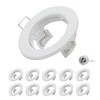 COOINJOY 10x Modern GU10 Downlights for Ceiling, Round Matt White