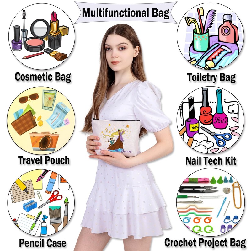 PLITI Princess Rapunzel Cosmetic Bag Tangled Lover Gifts You are