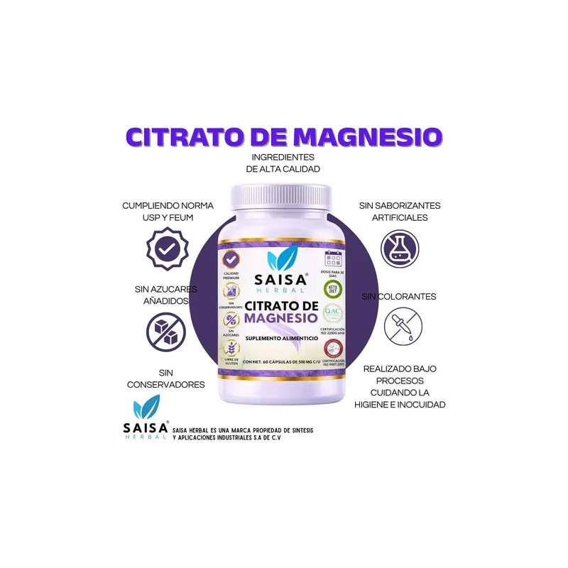 Citrato Magnesio Potasio Cápsulas