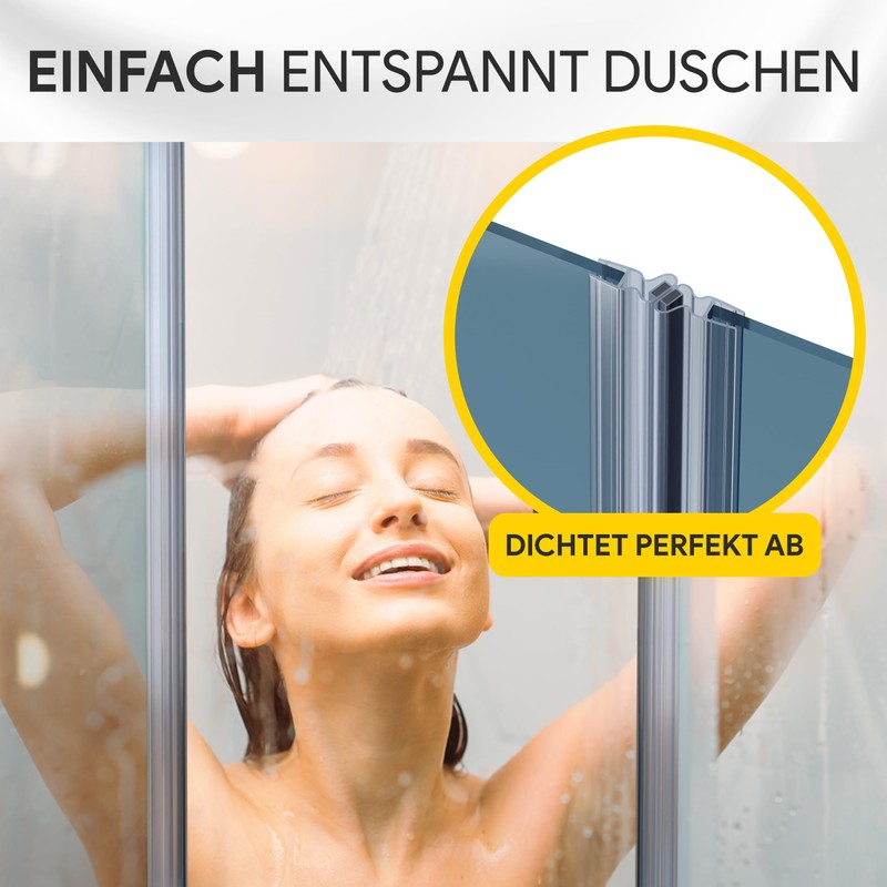 Shower Seal PVC Replacement Seal Shower Cubicle Type 8 Straight