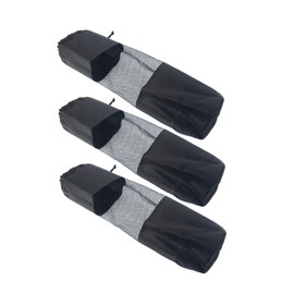 iplusmile 3pcs Roller Duffel Retieth Bag Net Bag Gym Bag Organizer Exercise Foam Roller Organizer Bag Multifunctional Mesh Bag Drawstring Storage Bag Black