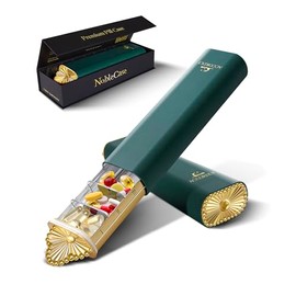 Pastillero Semanal Premium De 7 Días, Bonito Pastillero Diario, Estuche Compacto Para Viaje, Soporte Metálico Resistente Para Vitaminas, Medicamentos Y Suplementos, Un Regalo Único Y Elegante