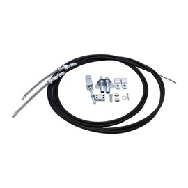 1 Set SHLPDFM Universal Emergency Parking Brake Cable 330-9371 Floor Mount Parking Disc Drum