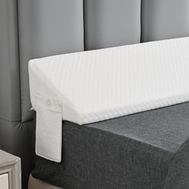 King Size Bed Wedge Pillow Gap Filler/Headboard, Long Triangle Edge Corner Pillows for Bed Gap Filler King Couch Dorm Apartment Home Essentials 10x6x76in, Dense Foam, Pockets, Prevents Things Drops
