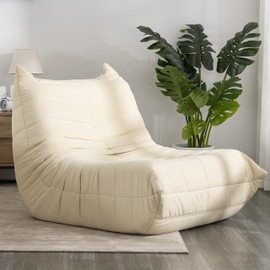 Bean Bag Beanbag Chair for Adults Fireside Floor Togo Sofa with High Density Comfortable Memory Foam for Living Room, Bedroom