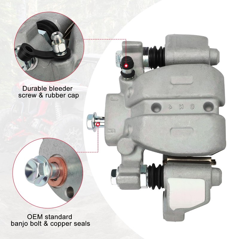 M MATI Rear Left Brake Caliper & Sintered Pad Kit